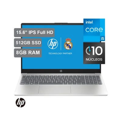 Laptop HP 15.6" Windows 11 Home Intel Core i5 8GB RAM 512GB SSD 15-FD0055LA