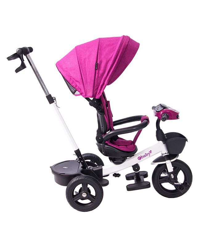 Triciclo guiador Ebaby 334M con USB y bluetooth Morado
