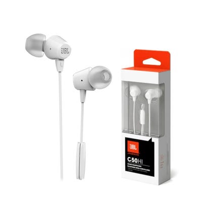 Audífonos In Ear JBL C50HI 35MM Micrófono Blanco
