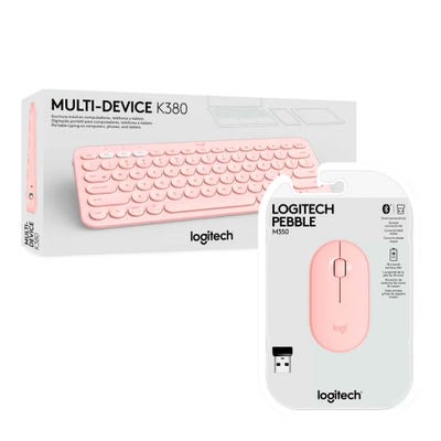 Teclado Logitech K380 + Mouse M350 Rose