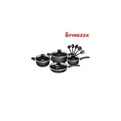 Set de ollas antiadherentes Finezza FZ-1658T Negro 13 piezas