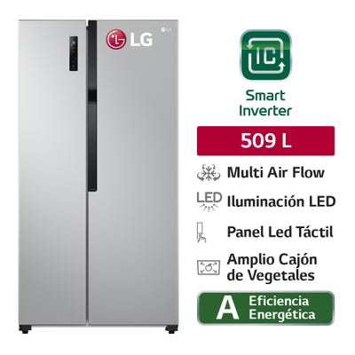 Refrigeradora LG Multi Air Flow 509LT LS51BPP Plateada