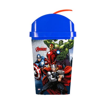 Papelera Duraplast con diseño Avengers Azul