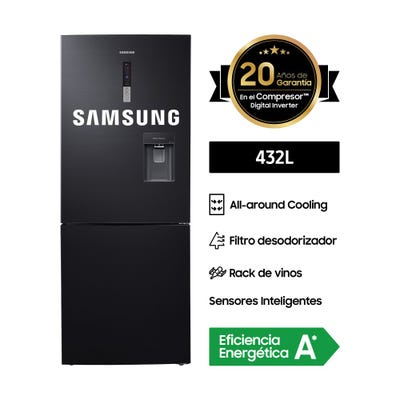 Refrigerador Samsung 432LT RL4363SBABS inoxidable Negro