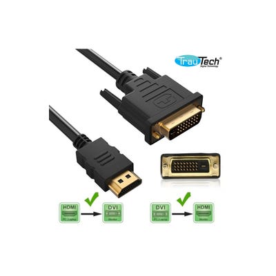 Cable DVI 24+1 a HDMI PVC 20M Trautech