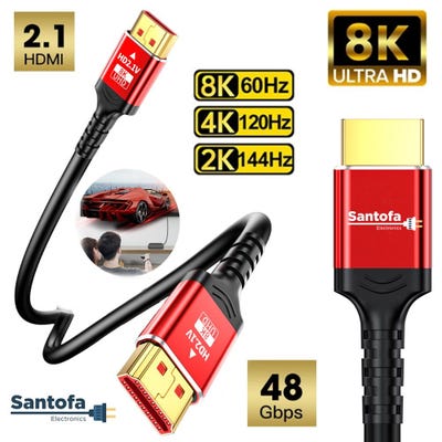 Cable HDMI 2.1V Santofa 8K 3D 2M S1310 Negro