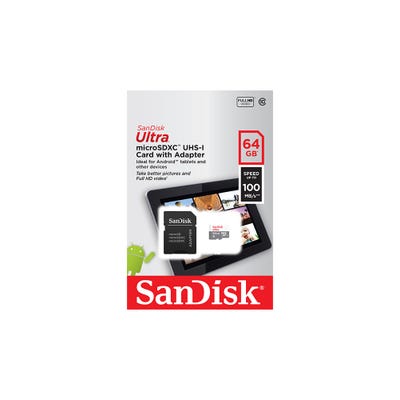 Memoria Sandisk Ultra micro SDHC con Adaptador 64GB