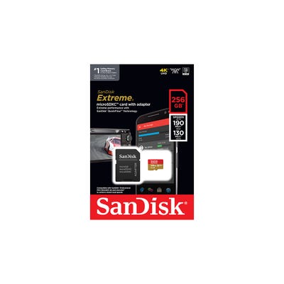 Memoria Sandisk Extreme Micro SD UHS-I W.Adapter 256GB