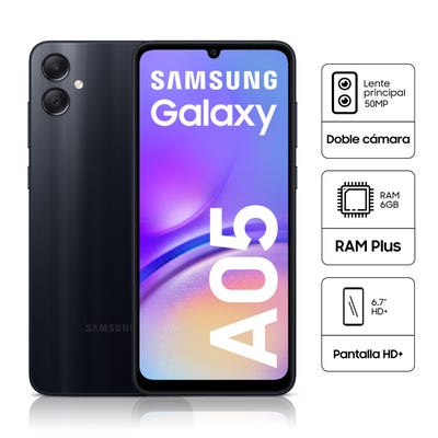 Celular Samsung Galaxy A05 64GB 4GB 6" Negro