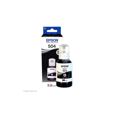 Botella de tinta Epson T504 Negro