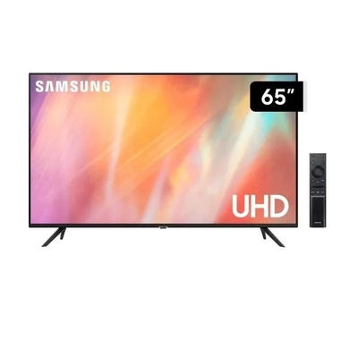 TV Samsung 65" UHD 4K  Smart UN65AU7090GXPE + Limpiador de Pantalla