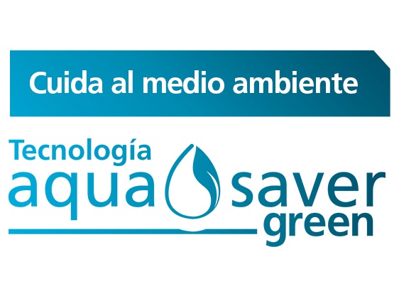Ahorra hasta un 76% de agua por lavada.*